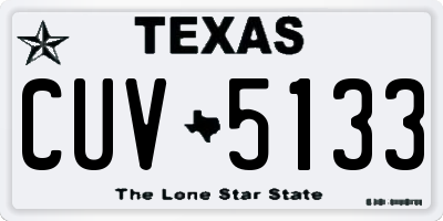 TX license plate CUV5133