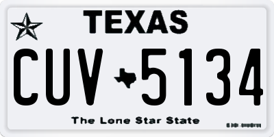 TX license plate CUV5134