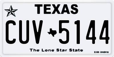 TX license plate CUV5144