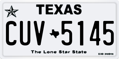 TX license plate CUV5145