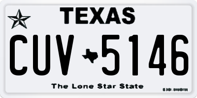 TX license plate CUV5146