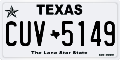 TX license plate CUV5149