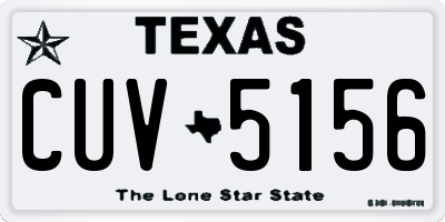 TX license plate CUV5156