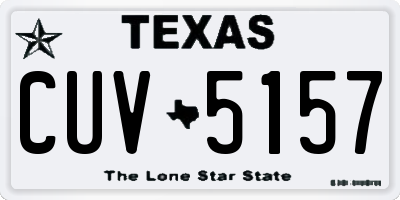 TX license plate CUV5157