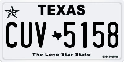 TX license plate CUV5158