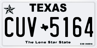 TX license plate CUV5164