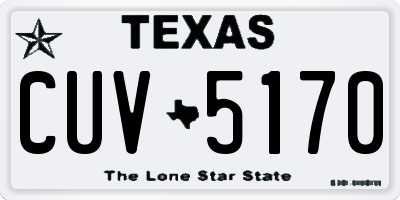 TX license plate CUV5170