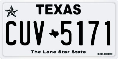 TX license plate CUV5171