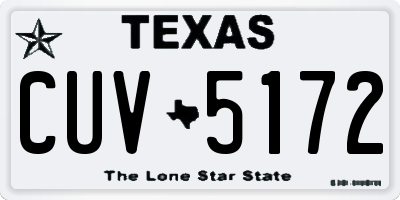 TX license plate CUV5172