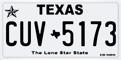 TX license plate CUV5173