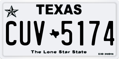 TX license plate CUV5174