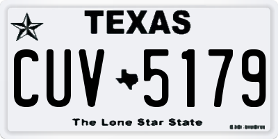 TX license plate CUV5179