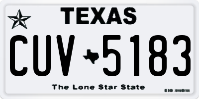 TX license plate CUV5183