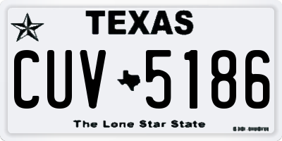 TX license plate CUV5186