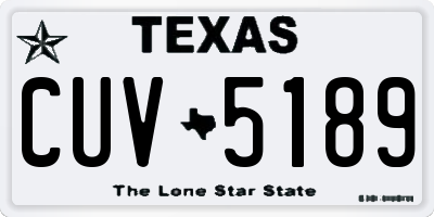 TX license plate CUV5189