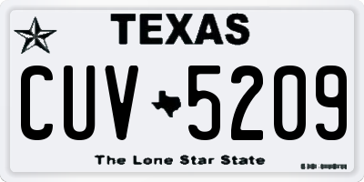 TX license plate CUV5209