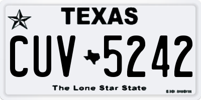 TX license plate CUV5242
