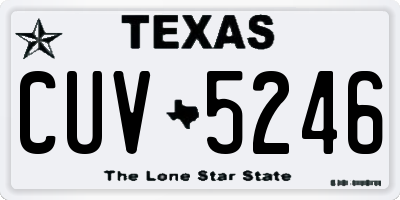TX license plate CUV5246