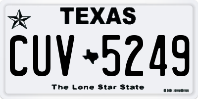 TX license plate CUV5249