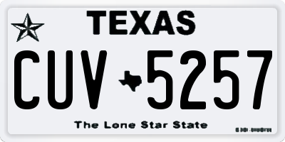 TX license plate CUV5257