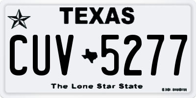 TX license plate CUV5277
