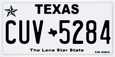 TX license plate CUV5284