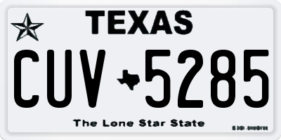 TX license plate CUV5285