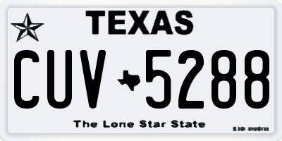 TX license plate CUV5288