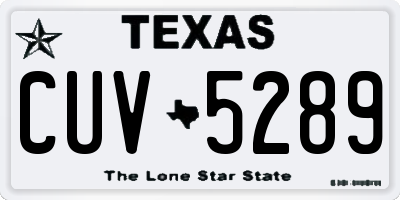 TX license plate CUV5289