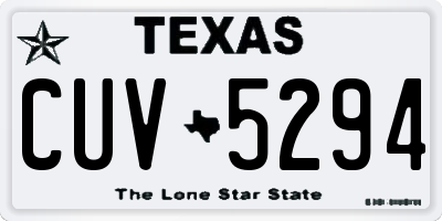 TX license plate CUV5294
