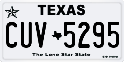 TX license plate CUV5295