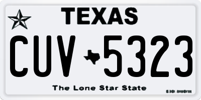TX license plate CUV5323