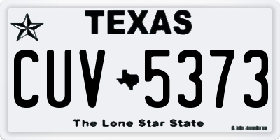 TX license plate CUV5373