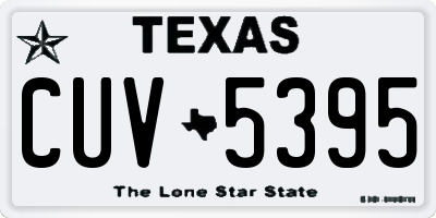TX license plate CUV5395