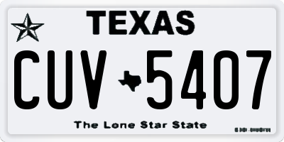 TX license plate CUV5407