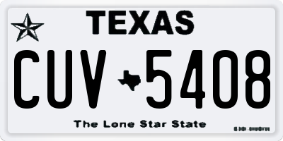 TX license plate CUV5408