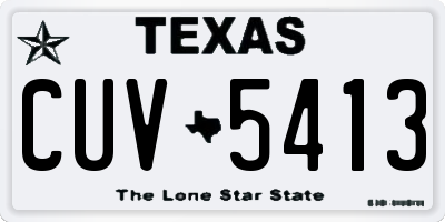 TX license plate CUV5413