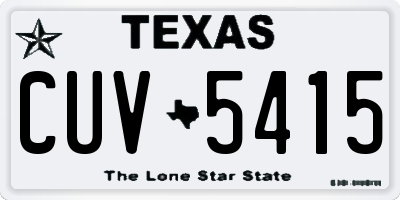 TX license plate CUV5415