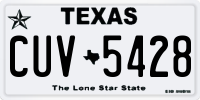 TX license plate CUV5428