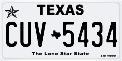 TX license plate CUV5434