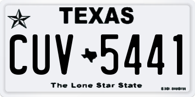 TX license plate CUV5441