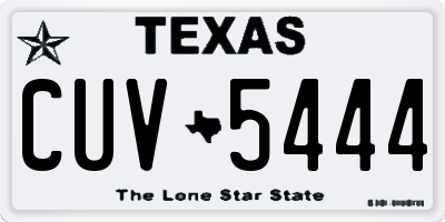TX license plate CUV5444