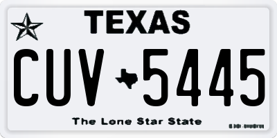 TX license plate CUV5445