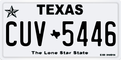 TX license plate CUV5446
