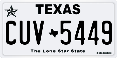 TX license plate CUV5449