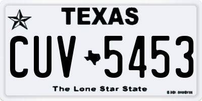 TX license plate CUV5453