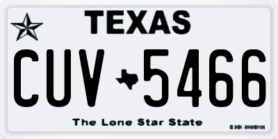TX license plate CUV5466