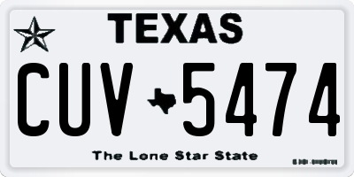 TX license plate CUV5474
