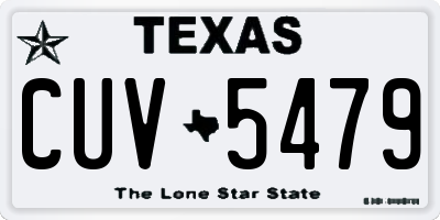 TX license plate CUV5479