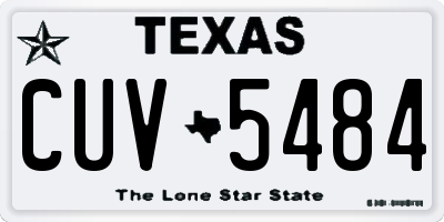 TX license plate CUV5484